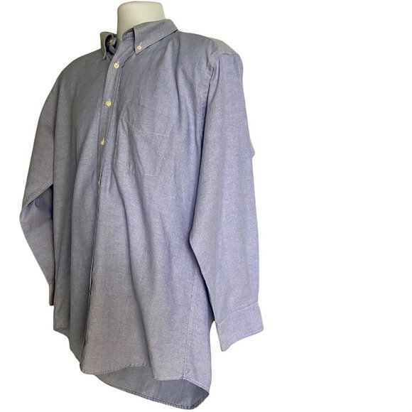 Deansgate Men's Blue Long Sleeve Button Down Shirt Neck 16.5 - Picture 4 of 9